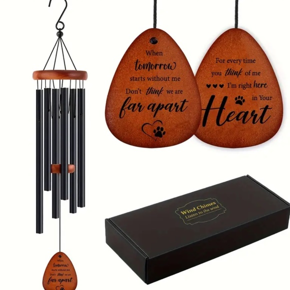 NIB! Pet Memorial Wind Chime with Poem by Ruth Ann Mahaffey. - Picture 1 of 4